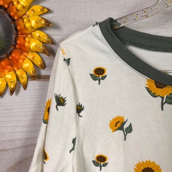 Kyte Baby Sunflower Bamboo T-Shirt and Bummies Set Cream Olive Green 4T - Picture 3 of 7